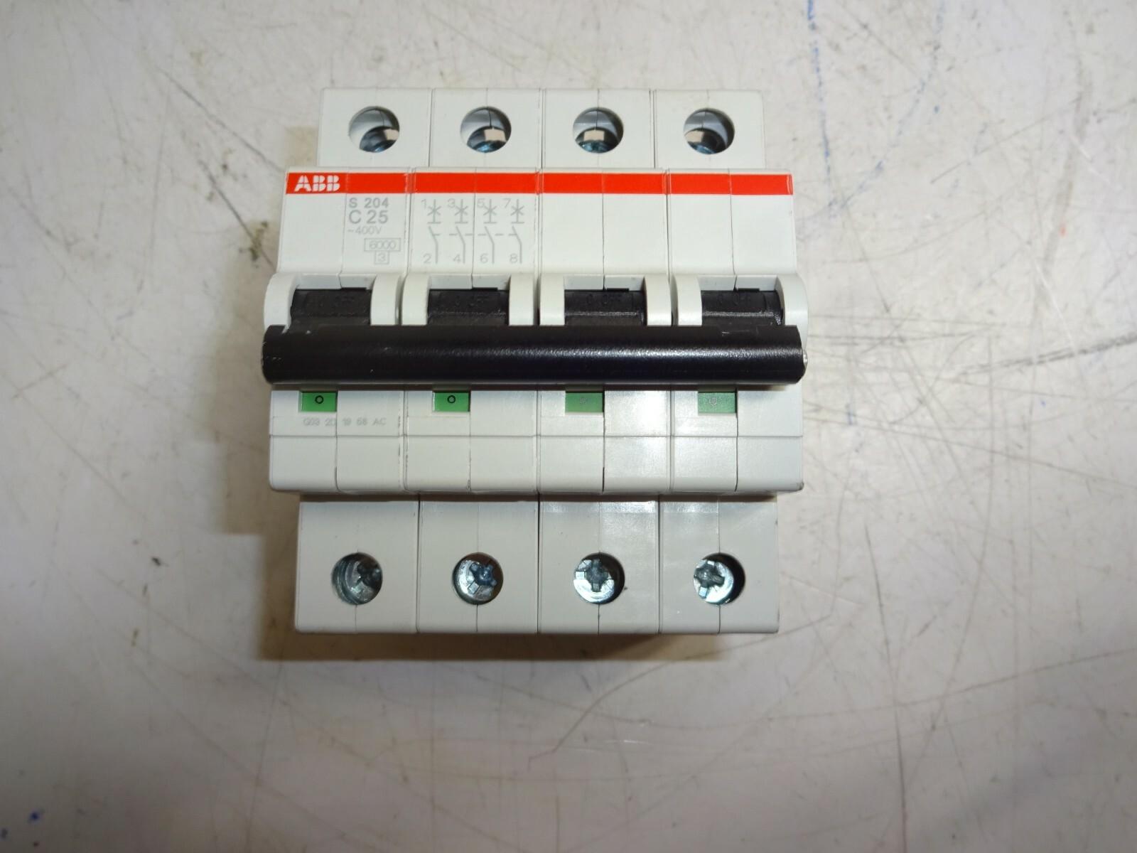 S204-C25 Miniature Circuit Breaker - 4P - C - 25 A