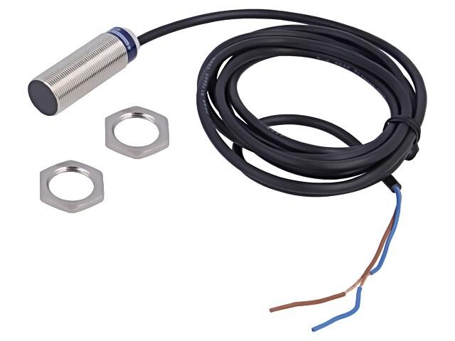 Inductive proximity sensors XS, inductive sensor XS5 M18, L62mm, brass, Sn5mm, 24...240VAC/DC, cable 2 m