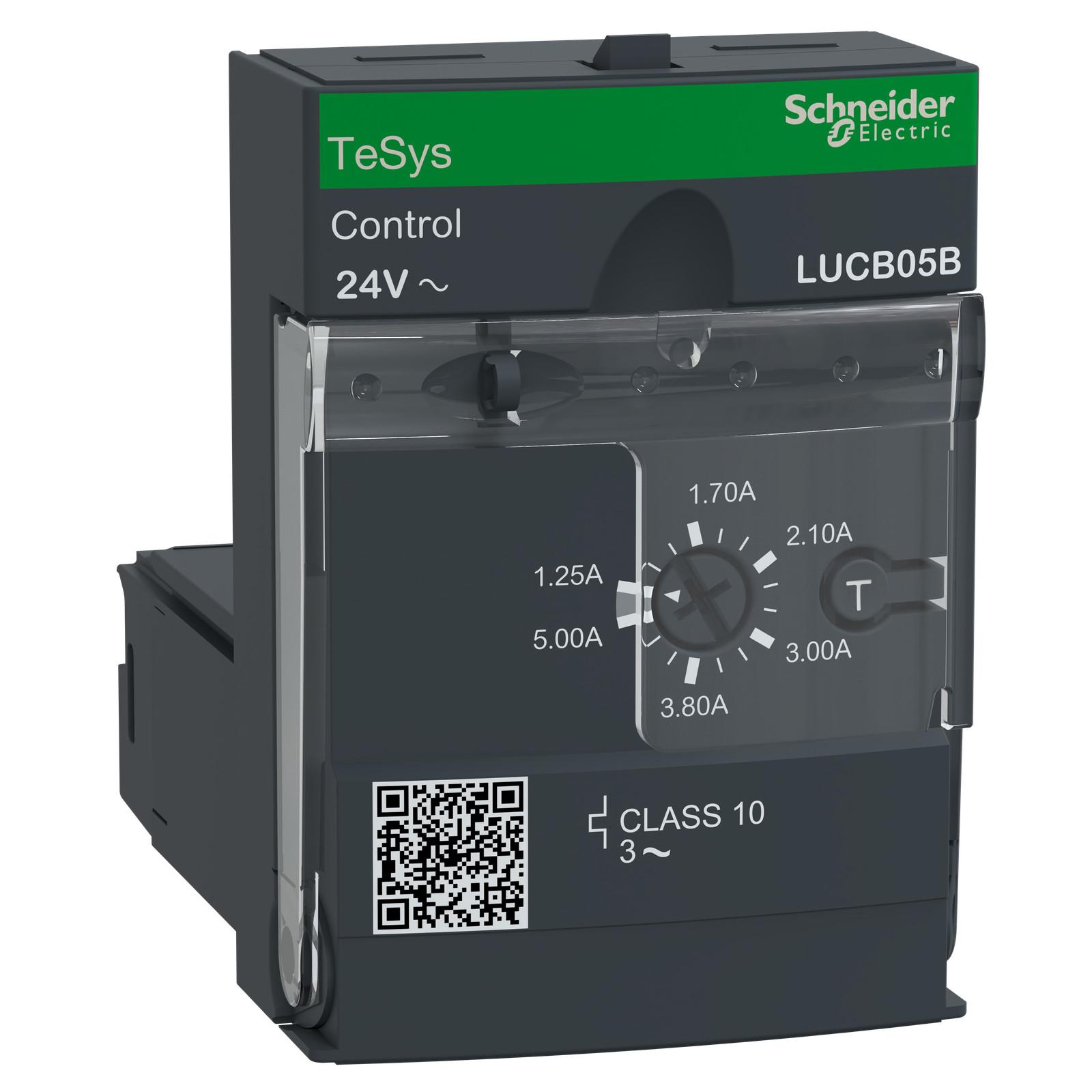 Advanced control unit, TeSys Ultra, 1.25A to 5A, 3P motors, protection & diagnostic, class 10, coil 24VAC