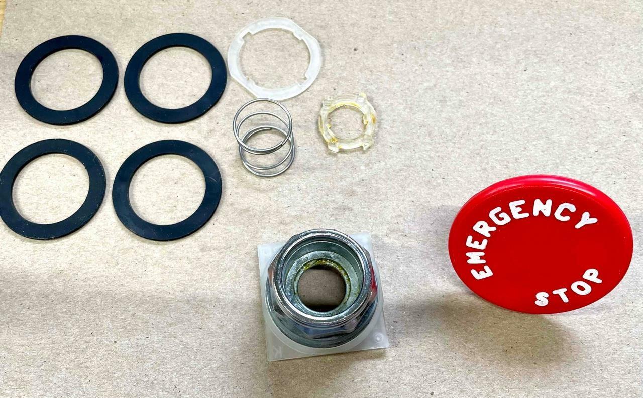 30mm Push Button, Type K, push pull operator, red mushroom cap