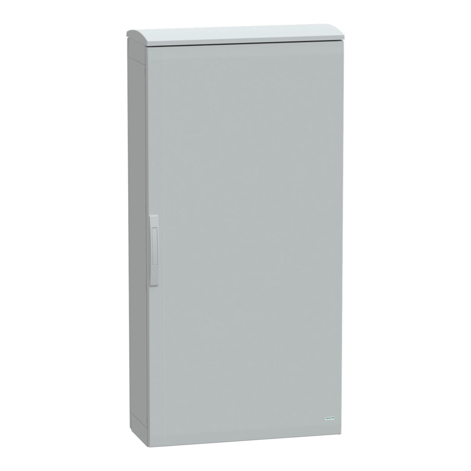 Floor standing polyester enclosure, Thalassa PLA, plain door, ventilated canopy, 1500x750x320mm, IP44, IK10