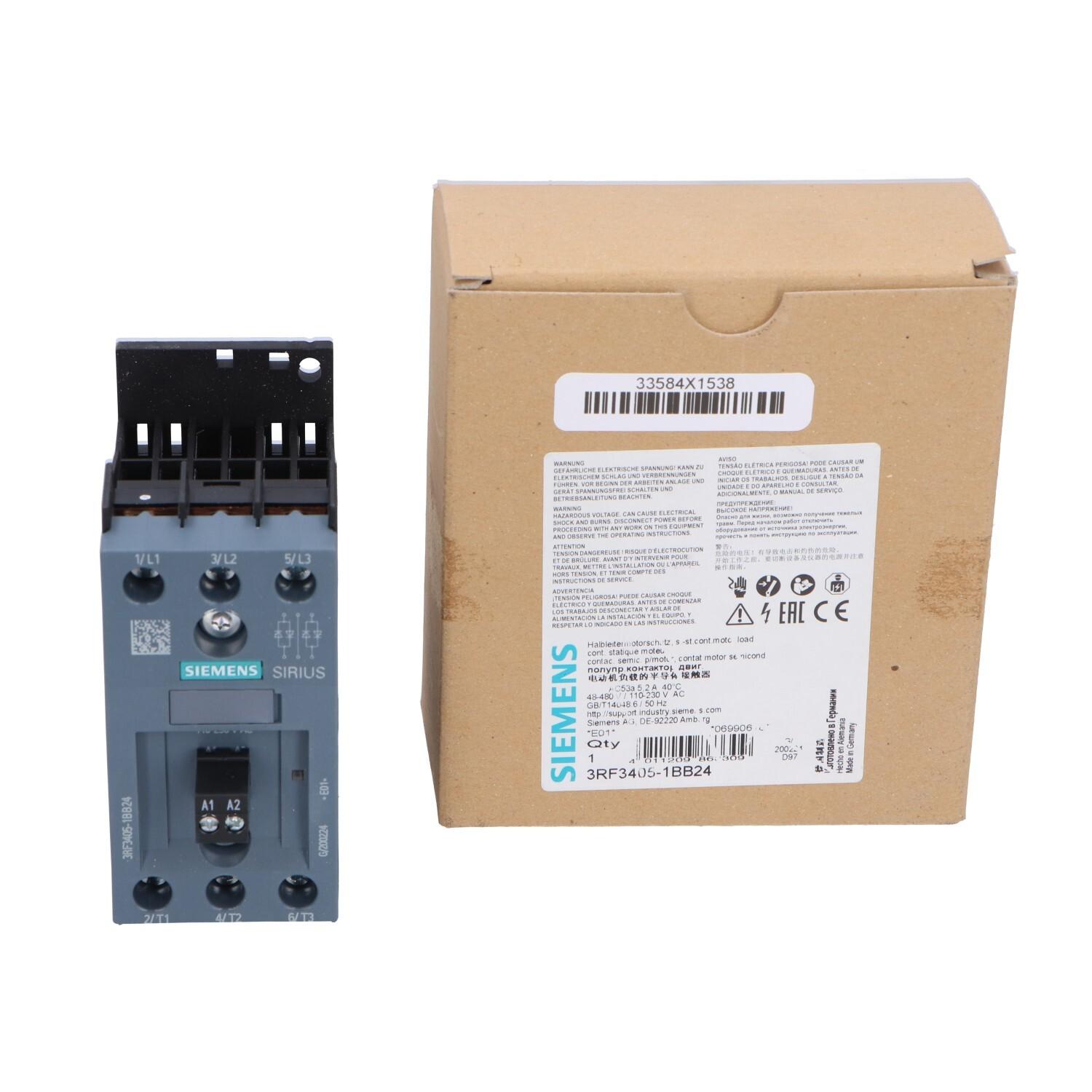 SSCONTACTOR, 3PH, 3.4A, 480V, 230VAC, 2PH