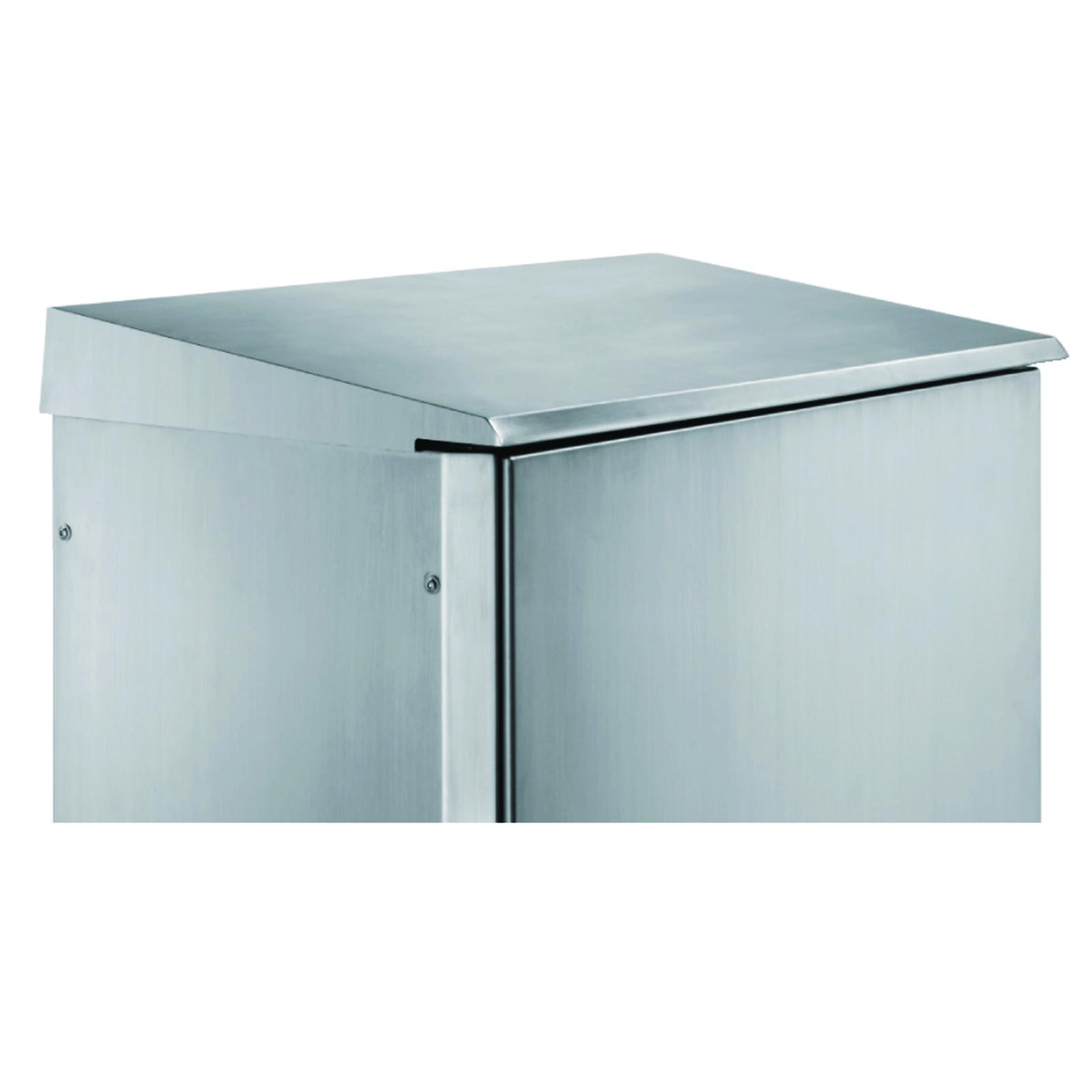 Stainless canopy 304L, Scotch Brite® finish, for enclosures W1200xD400 mm.