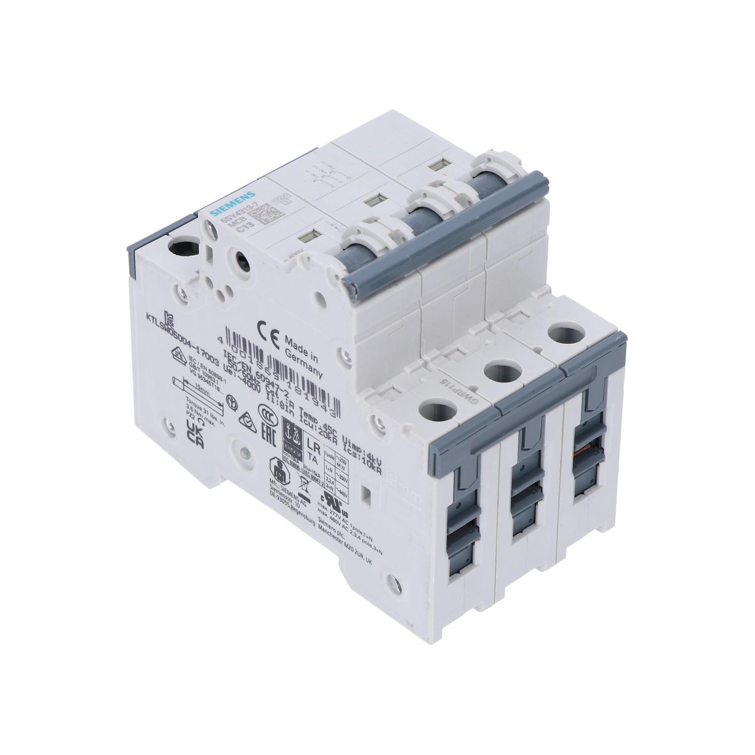 SUP PTOR 5SY4 3P 480V 13A 5K C-TRIP