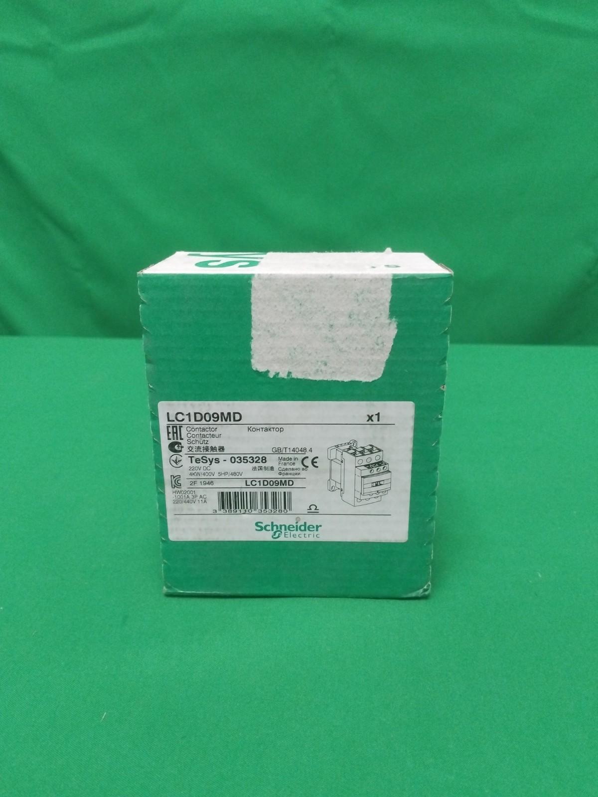 IEC contactor, TeSys Deca, nonreversing, 9A, 5HP at 480VAC, up to 100kA SCCR, 3 phase, 3 NO, 220VDC coil, open style