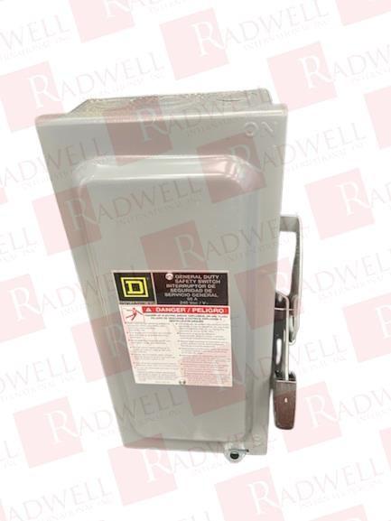 Safety switch, general duty, fusible, 60A, 2 pole, 15hp, 240VAC, NEMA 1, 3 wire, 1 neutral,