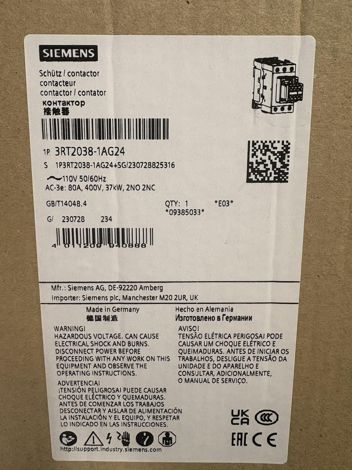 CONTACTOR S2 65A 110VAC SCREW 2NO/2NC