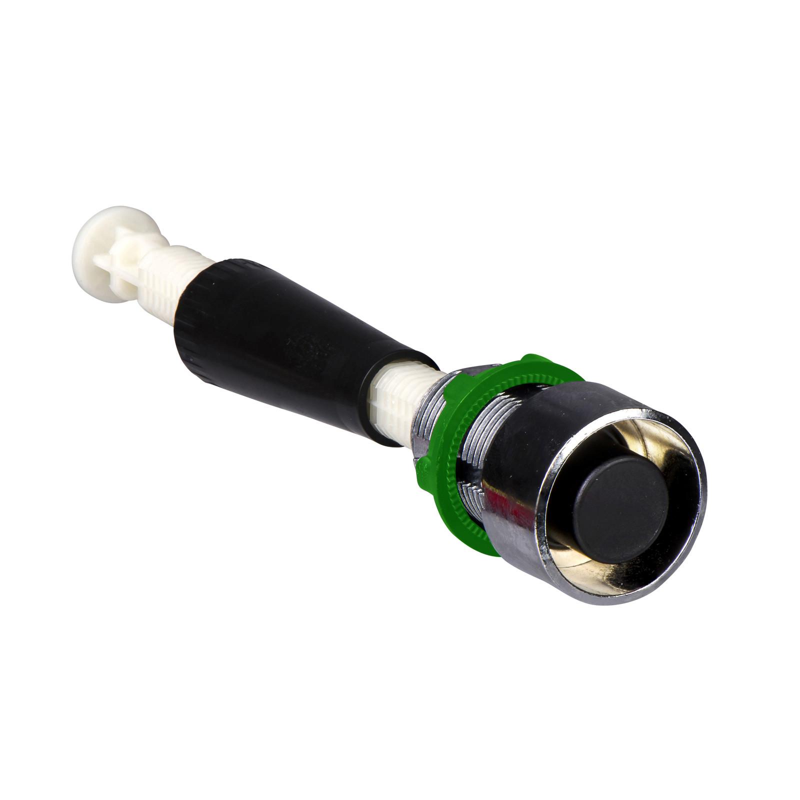 Manual overload reset push button, Harmony XB4, metal, flush, black, 22mm, 6...16mm actuation distance, unmarked