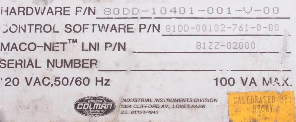 81ZZ-02000 MACO 8000 80DD-10401-001-V-00 81DD-00102-761-0-00 BARBER