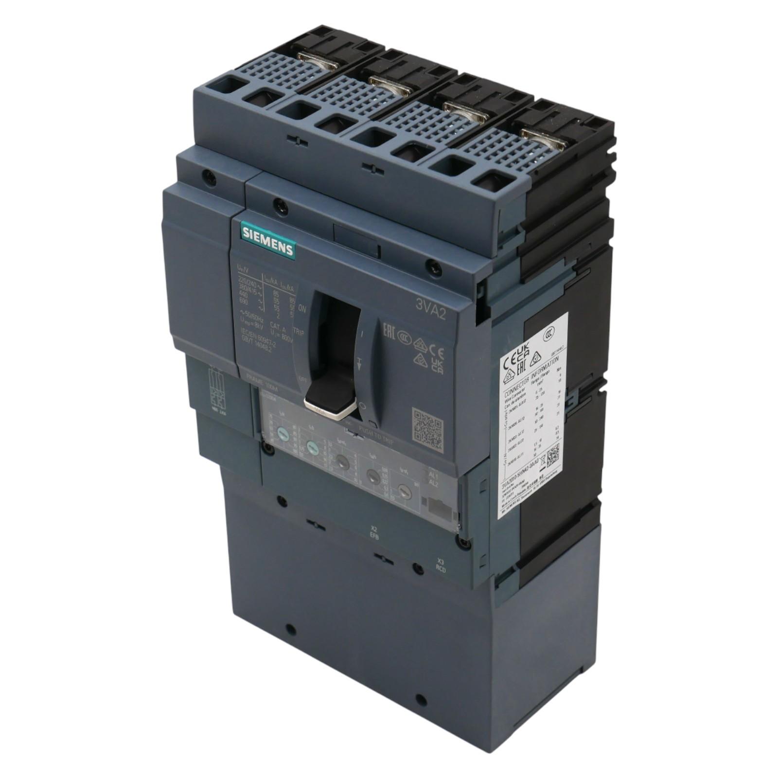 BRKR 3VA20 4P 100A 55KA ETU3-LSI NUT