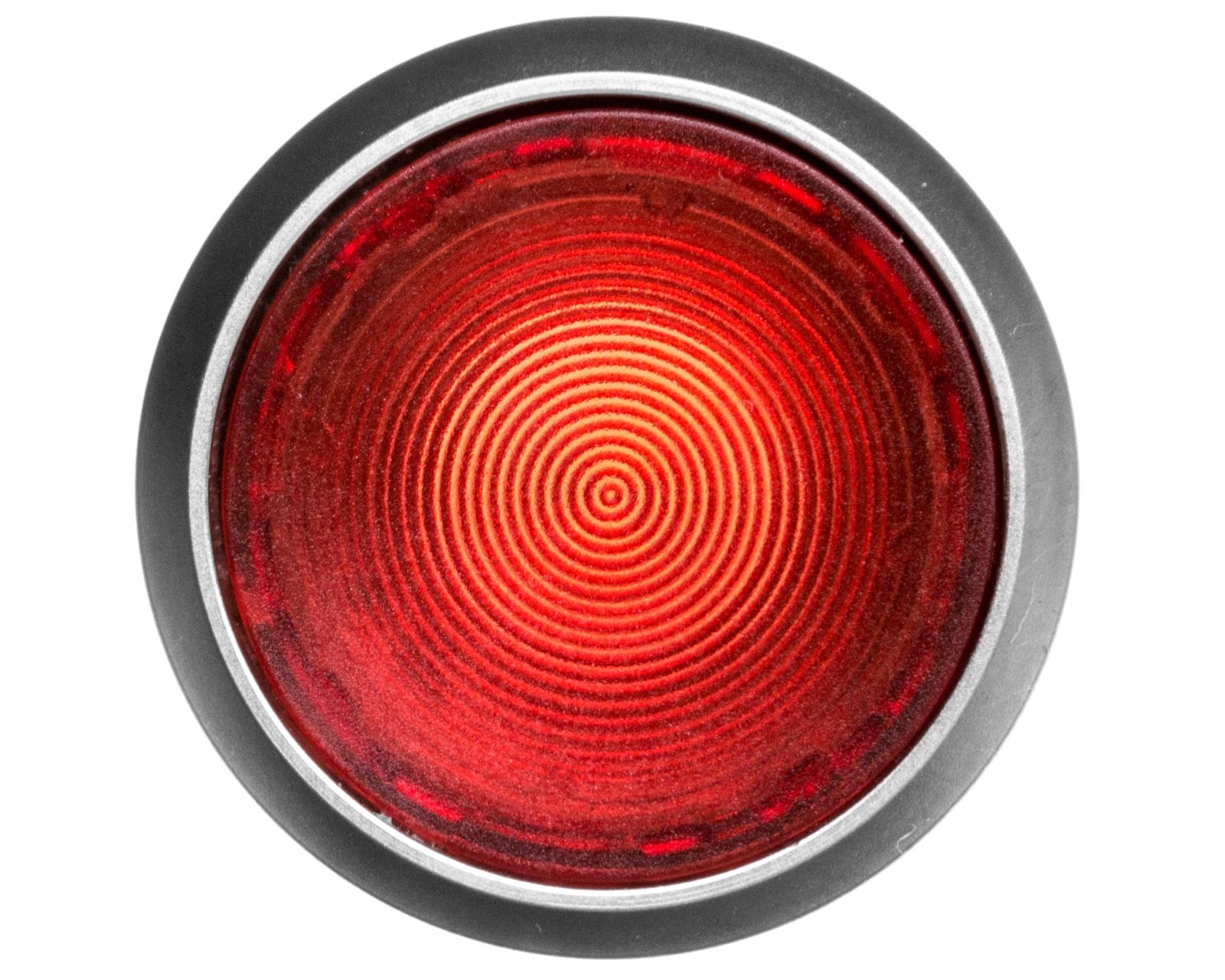 ILLUMINATED PUSHBUTTON, MOM, RED, FLUSH