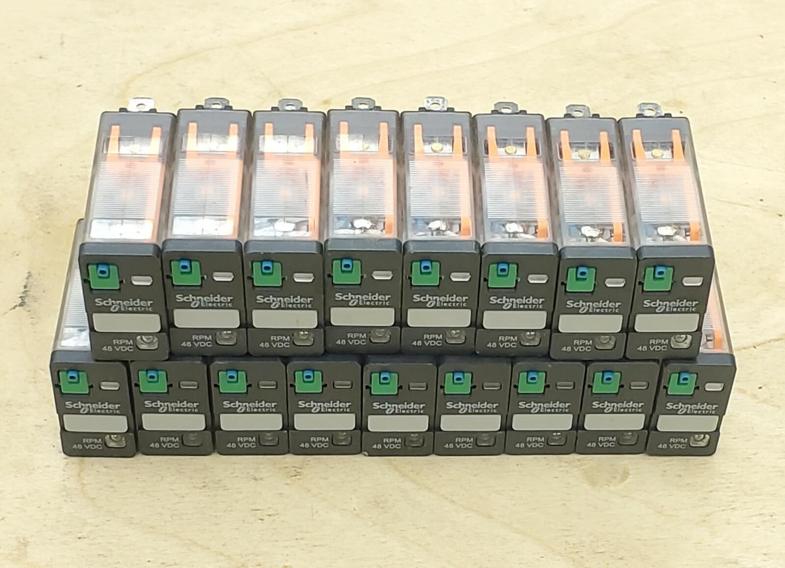 Power plug in relay, Harmony, 15A, 1CO, with LED, lockable test button, 48V DC