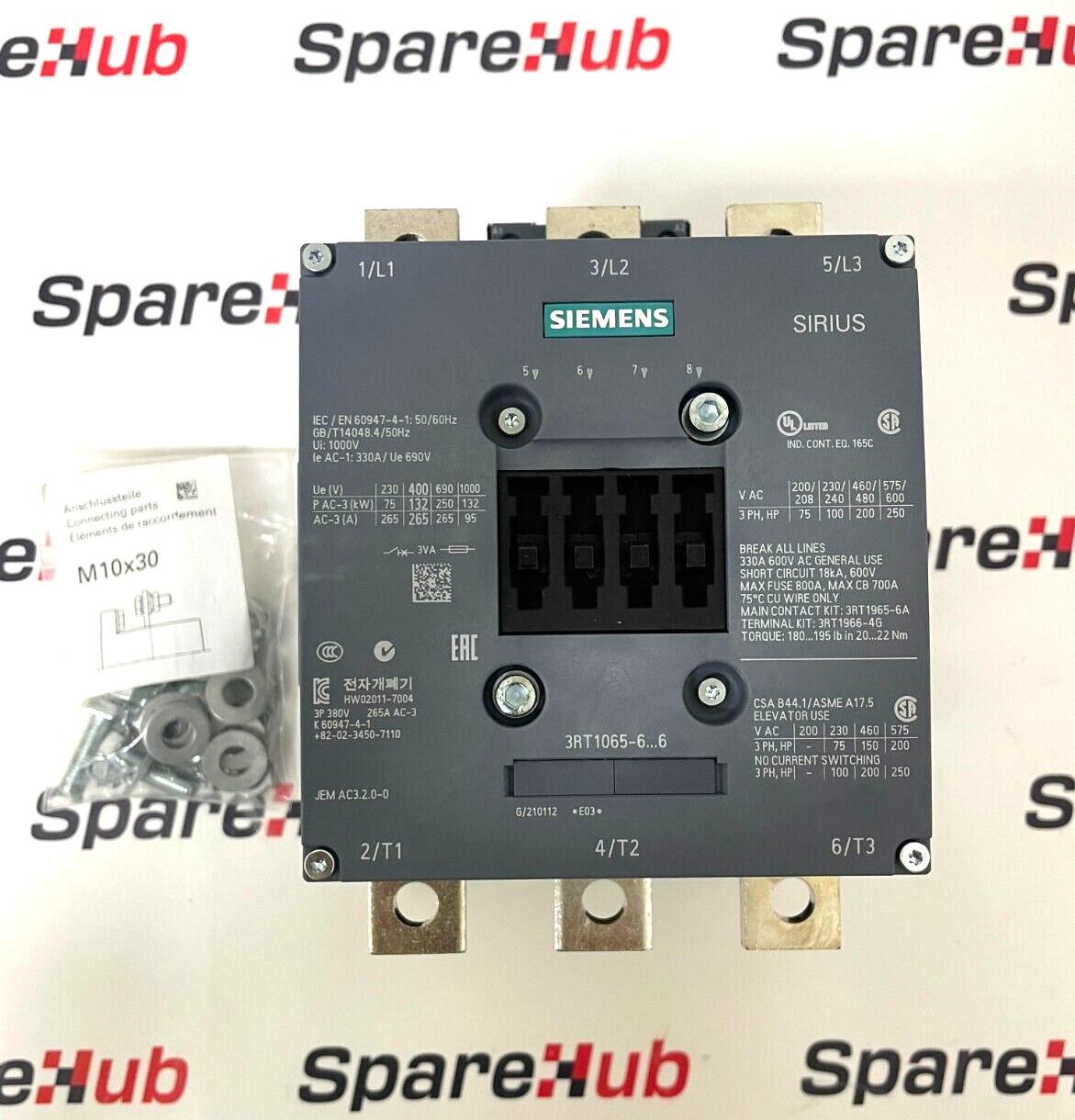 CONTACTOR S10 265A 575-600VUC 3P BAR