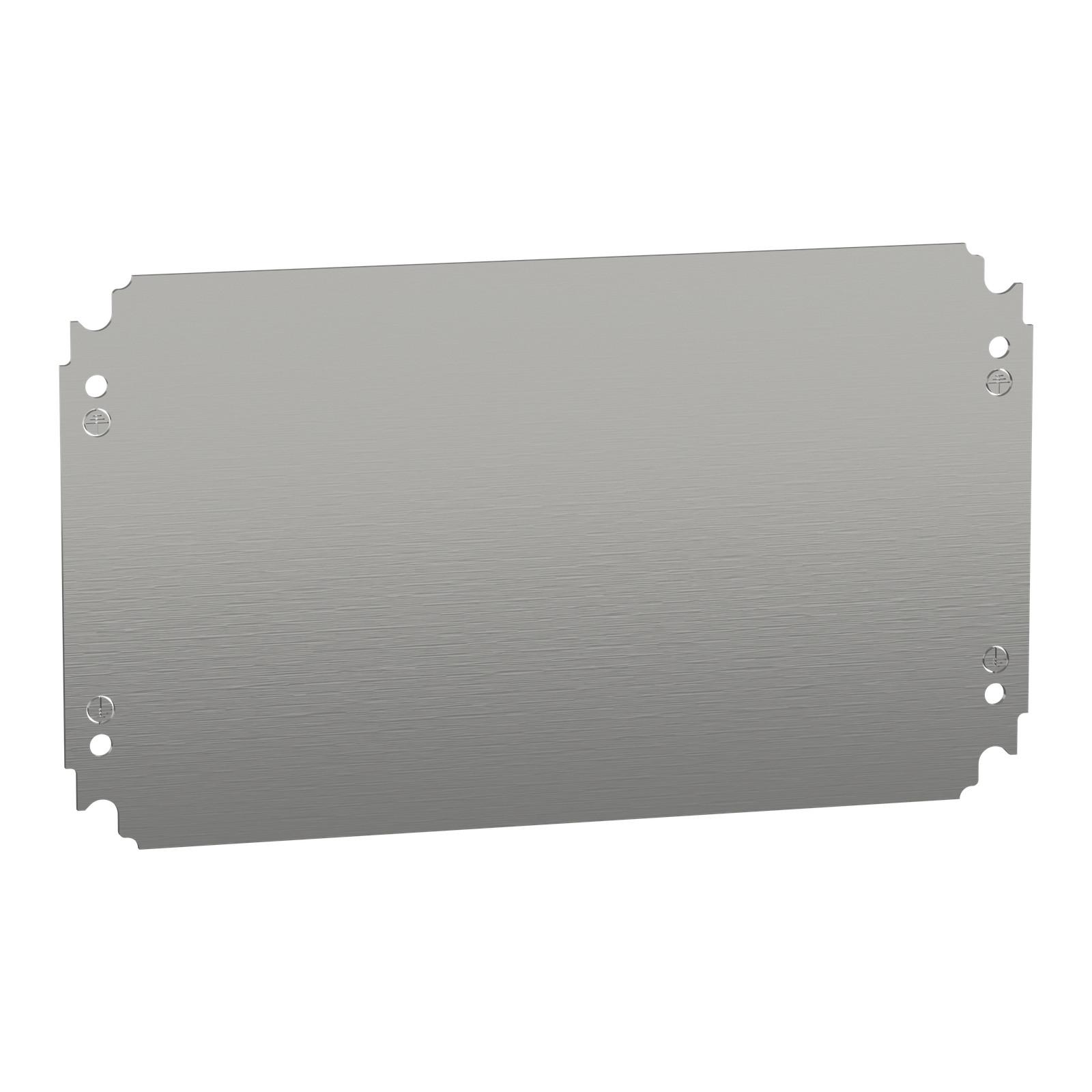 Plain mounting plate H250xW400mm made of galvanised sheet steel