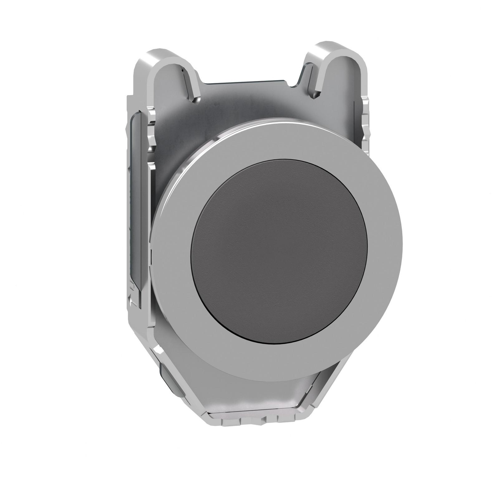 Head for non illuminated push button, Harmony XB4, flush mounted grey flush caps pushbutton