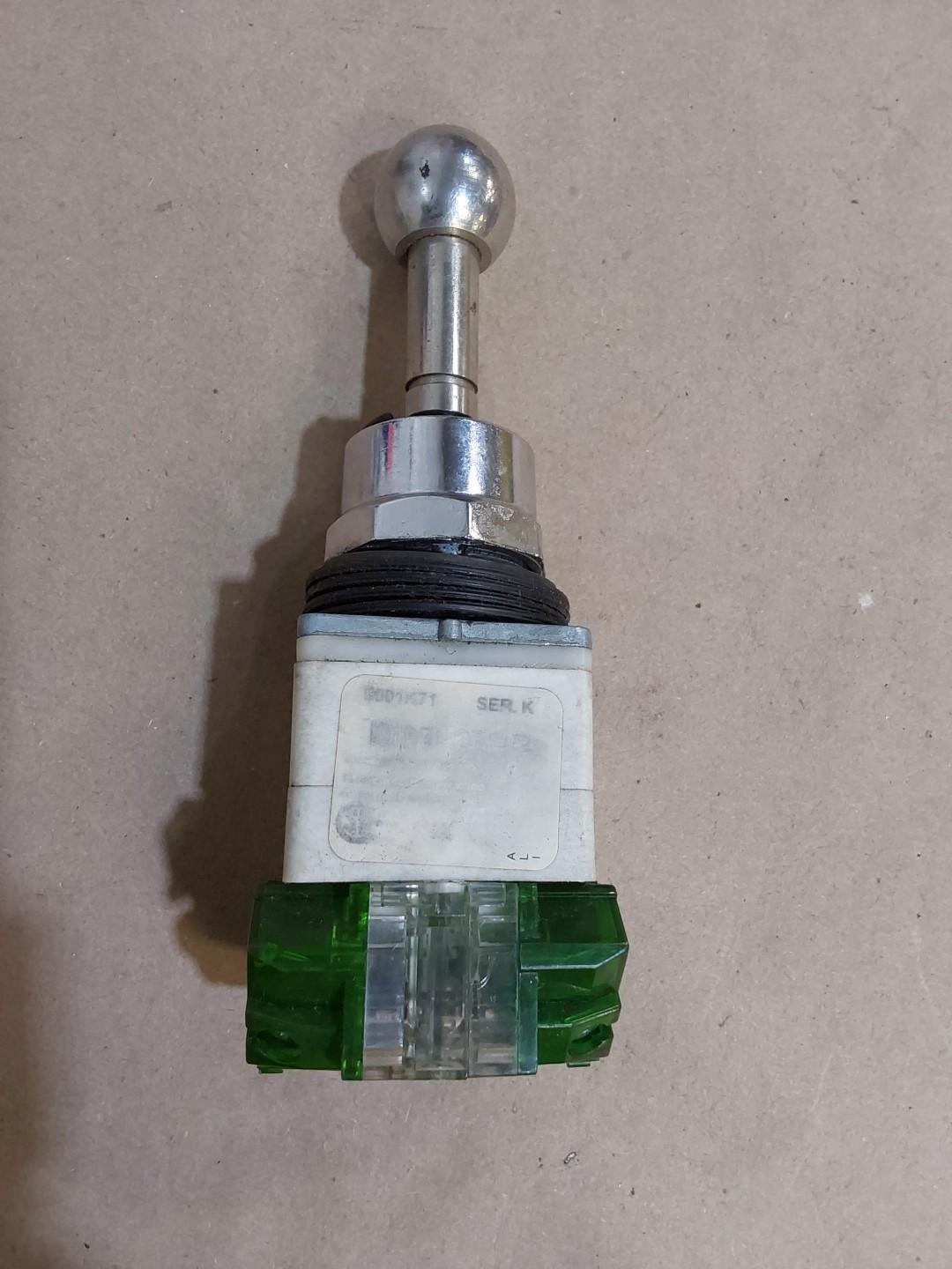 Joystick controller, Harmony 9001K, metal, 30mm, 2 directions, spring return to center, 2NO