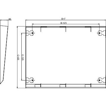 Roof canopy, PanelSeT SFN, Spacial SF, Spacial SM, for electrical enclosure W1200 D600mm