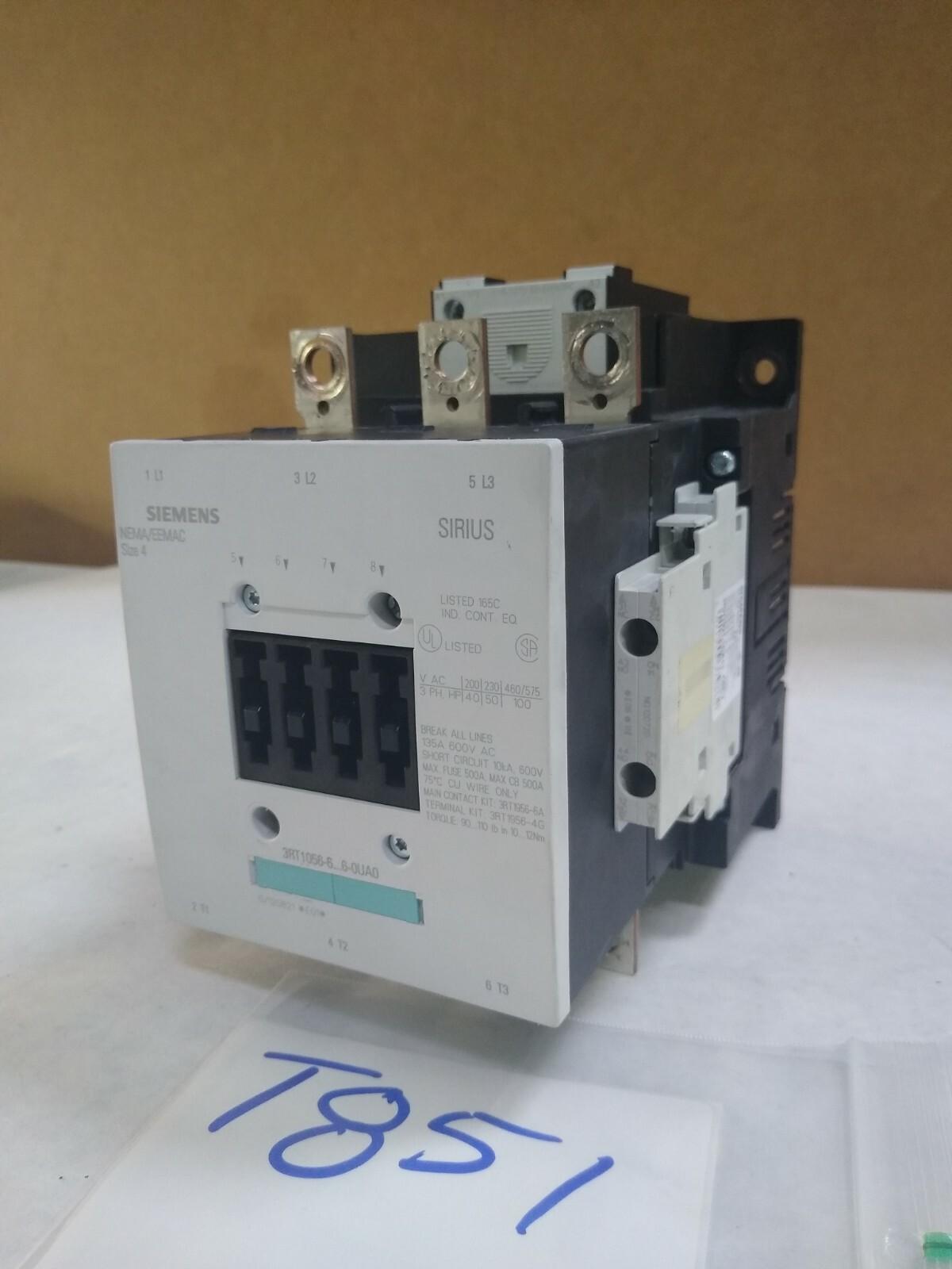 CONTACTOR S6 185A 110-127VUC 3P BAR