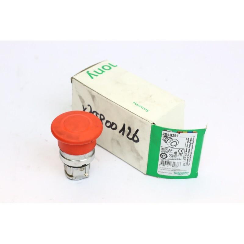 Harmony, 22mm Push Button, emergency stop head, trigger and latching push pull, red, 40 mm mushroom, unmarked
