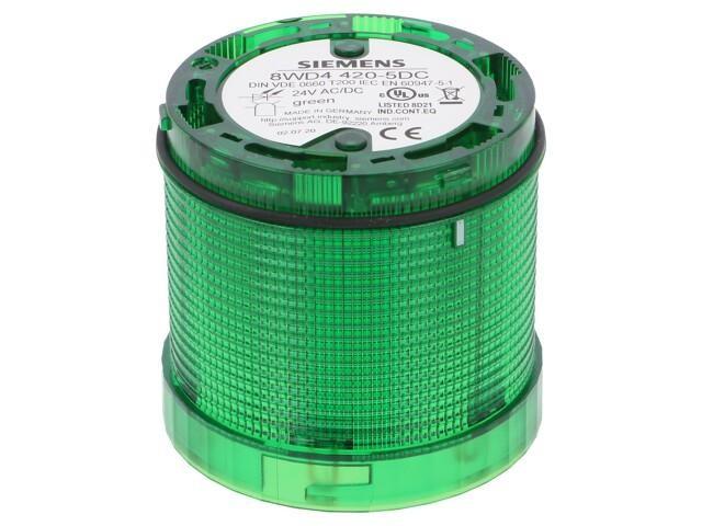 SIG.COL.ROTATING-BEACON GREEN 24V