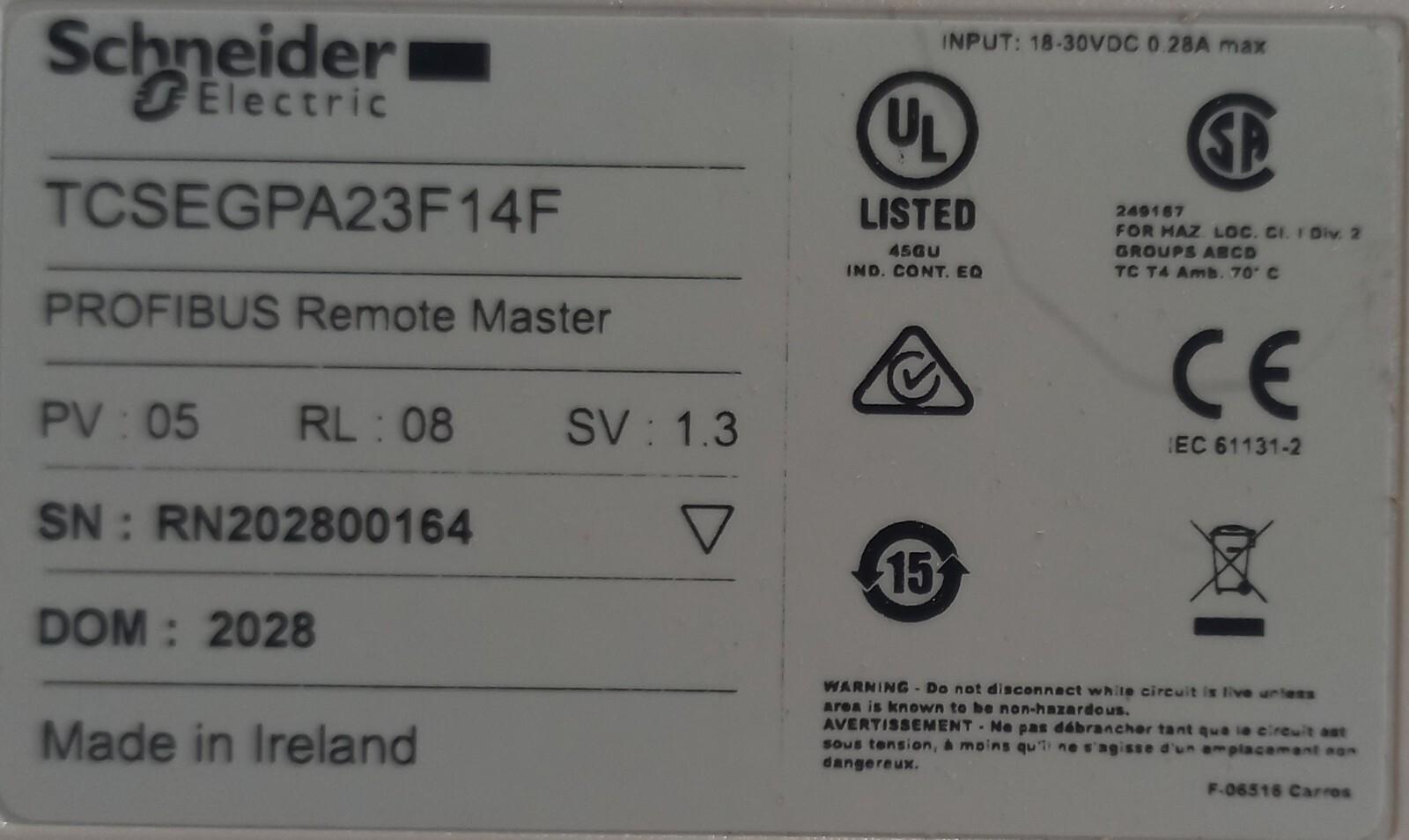 Profibus DP V1 remote master - for Premium/Quantum/M340/M580 PLC