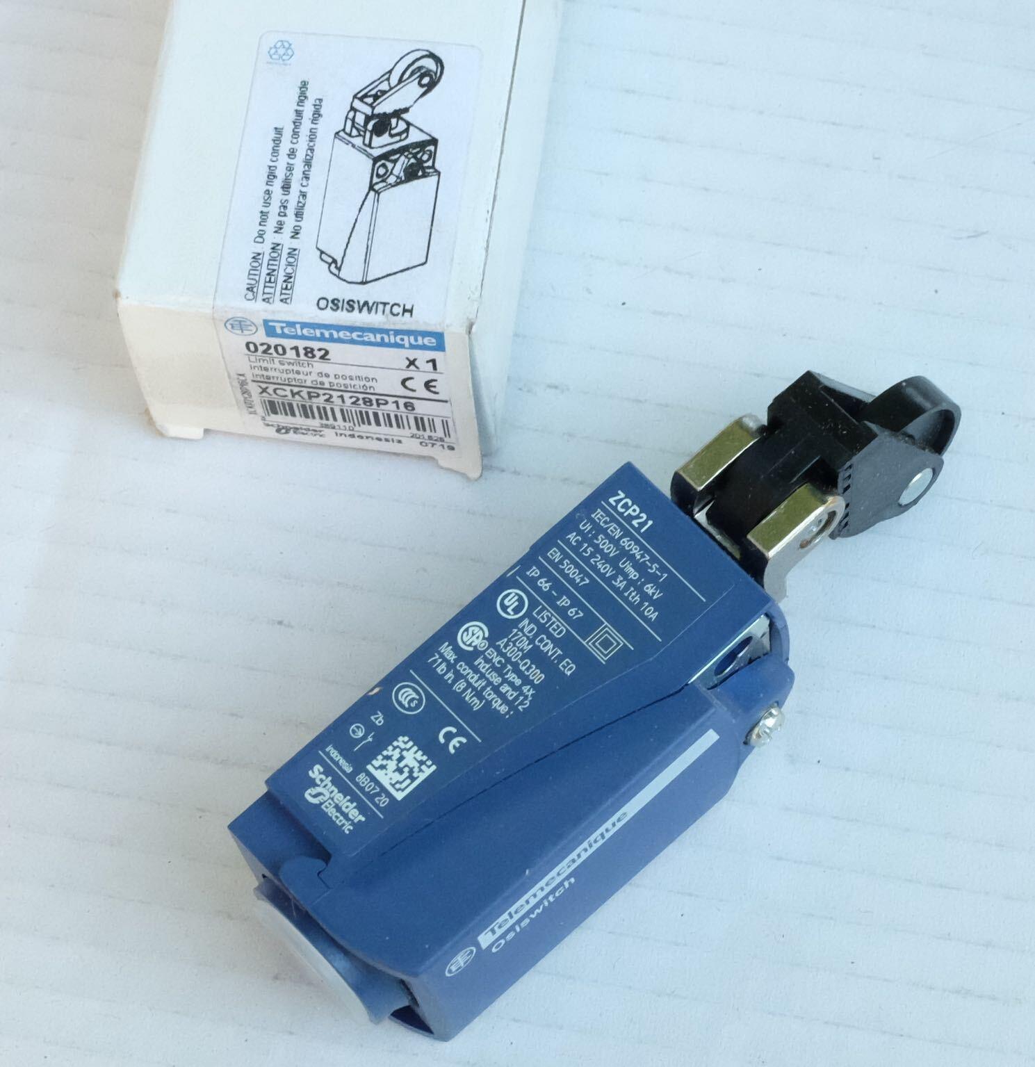 Limit switch, Limit switches XC Standard, XCKP, thermoplastic plastic roller lev plunger H or V, 1NC+1 NO, snap, M16