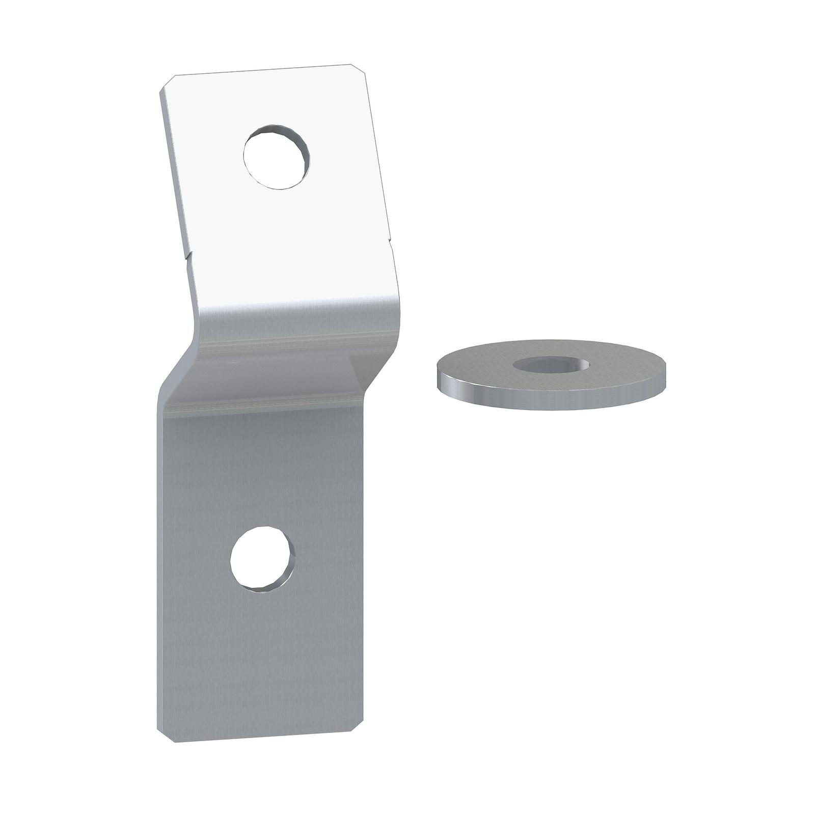 Set of 2 brackets for earthing collector bar for Spacial WM enclosures.