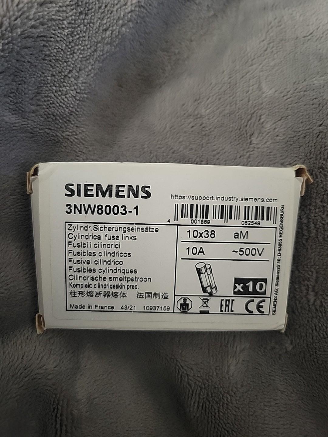 CYLINDRICAL FUSE LINK, 500V 10A