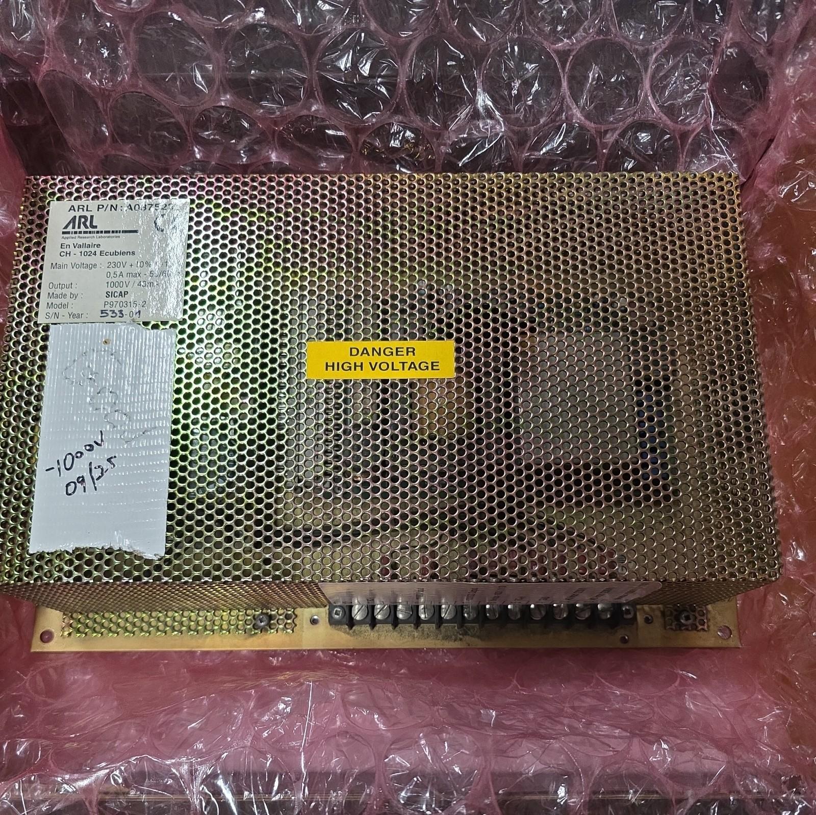 Fisher ARL 3460 Power Supply Model A037523 1001VDC P970315-2