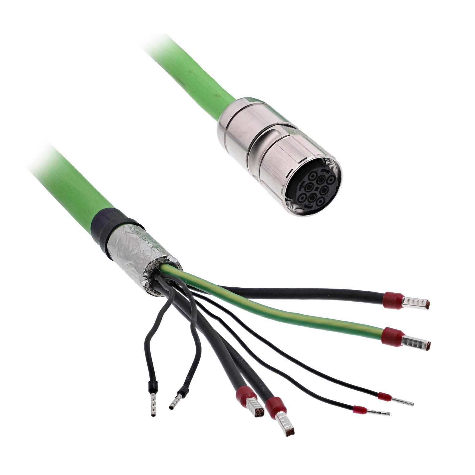 Power cable Lexium SH3/MH3 motor-Lexium 52/Lexium 62 servo drive, 10 mm², 5 m