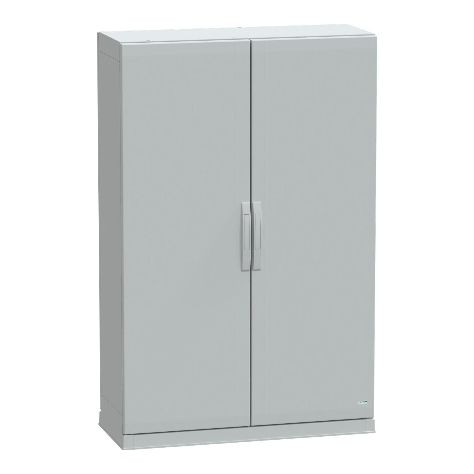 Floor standing polyester enclosure, Thalassa PLA, plain door, open bottom, 1500x1000x420mm, IP54, IK10