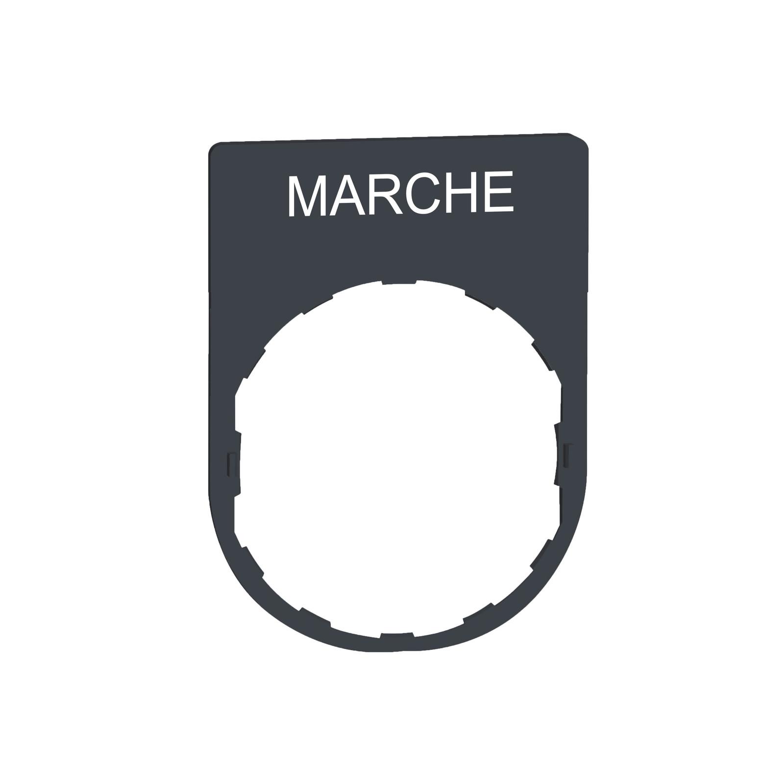 legend plate with marche marking