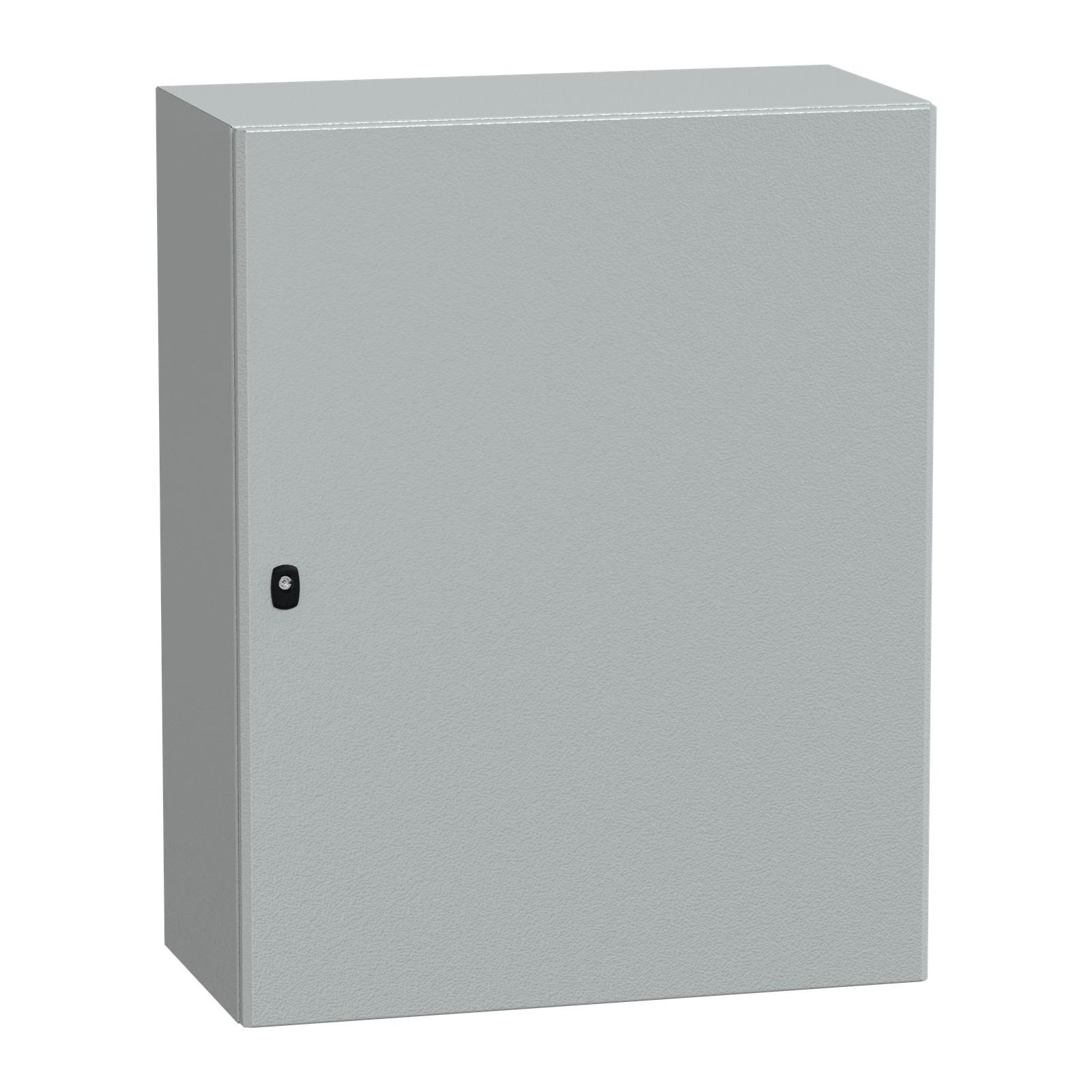 Wall mounted steel enclosure, Spacial S3D, plain door, with mounting plate, 1000x800x400mm, IP66, IK10