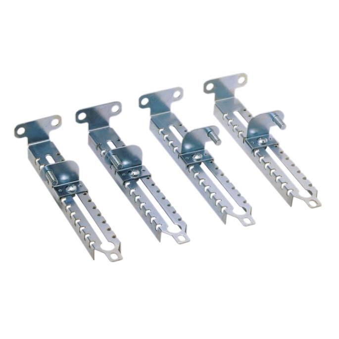 Set of 4 step slides made of treated steel, D300mm