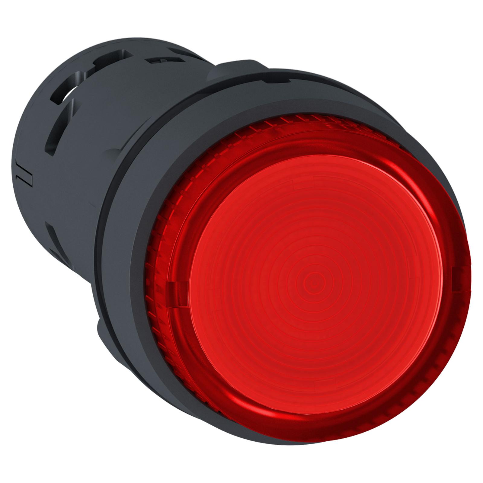 Illuminated push button, Harmony XB7, ILLUM. P.B, LED, Latch -1 NO, Red, 230 V