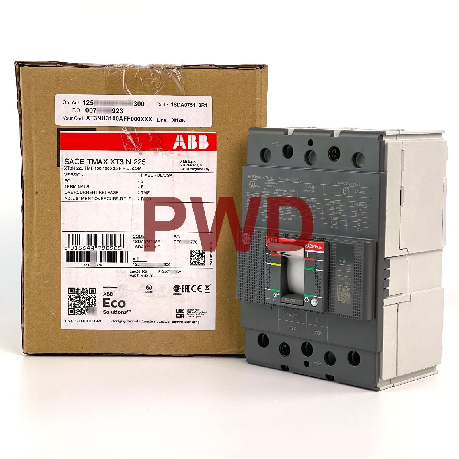 XT3N 225 TMF 100-1000 3P F F UL/CSA