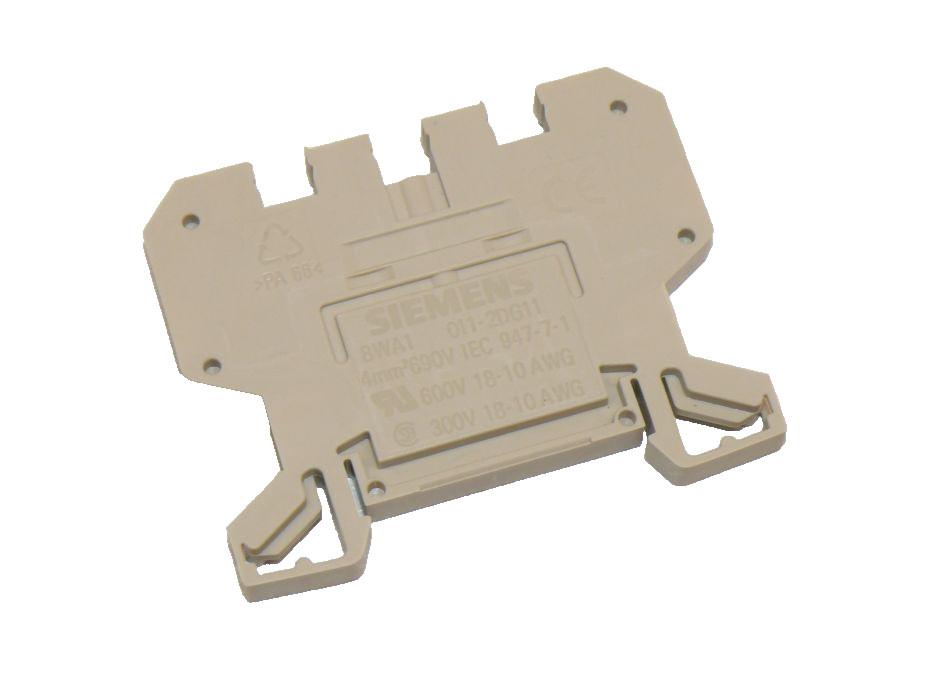 TERM BLOCK, SCREW, TWO-TIER, 4, BEIGE