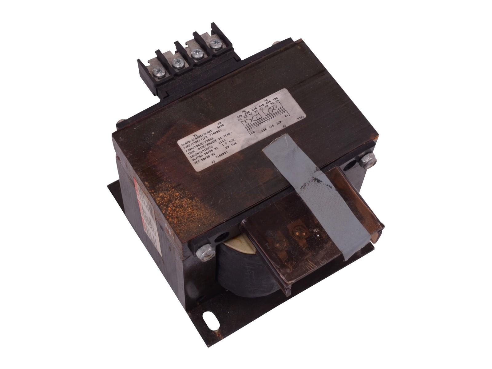 Transformer, Type T, industrial control, 1000VA, 1 phase, 240x480V primary, 120V secondary, 115C rise