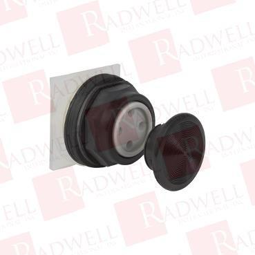Push-button head, Harmony 9001SK, plastic, snap-in plastic mushroom 35mm, black, 30mm, spring return