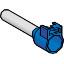 Box of 100 DZ5CA162D Embout moyen 16mm� bleu DIN