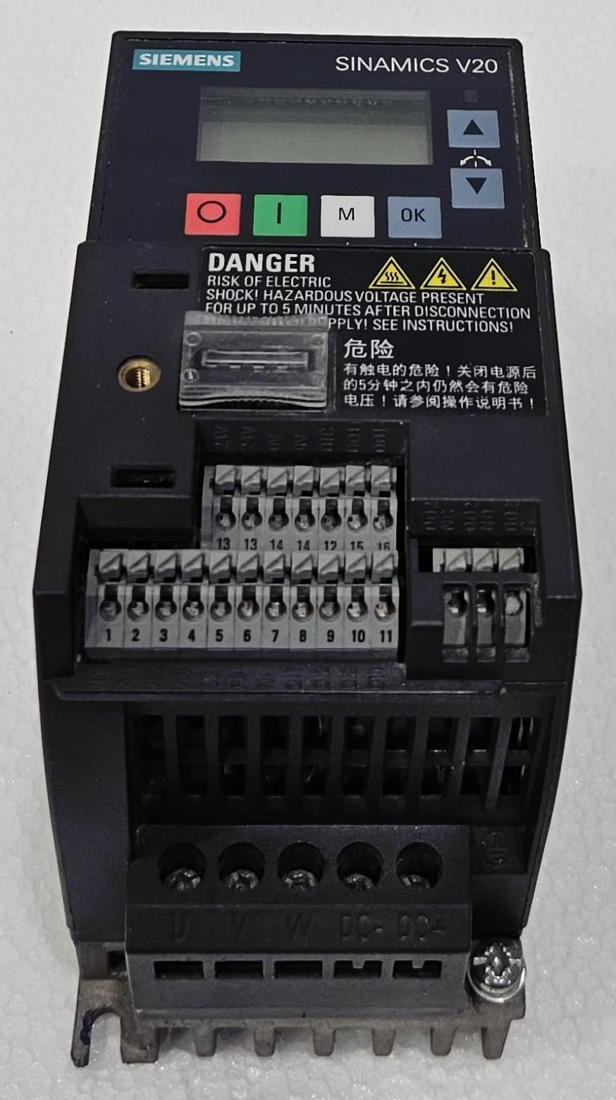 SINAMICS V20. 1AC230V 0.37KW UNFILTERED
