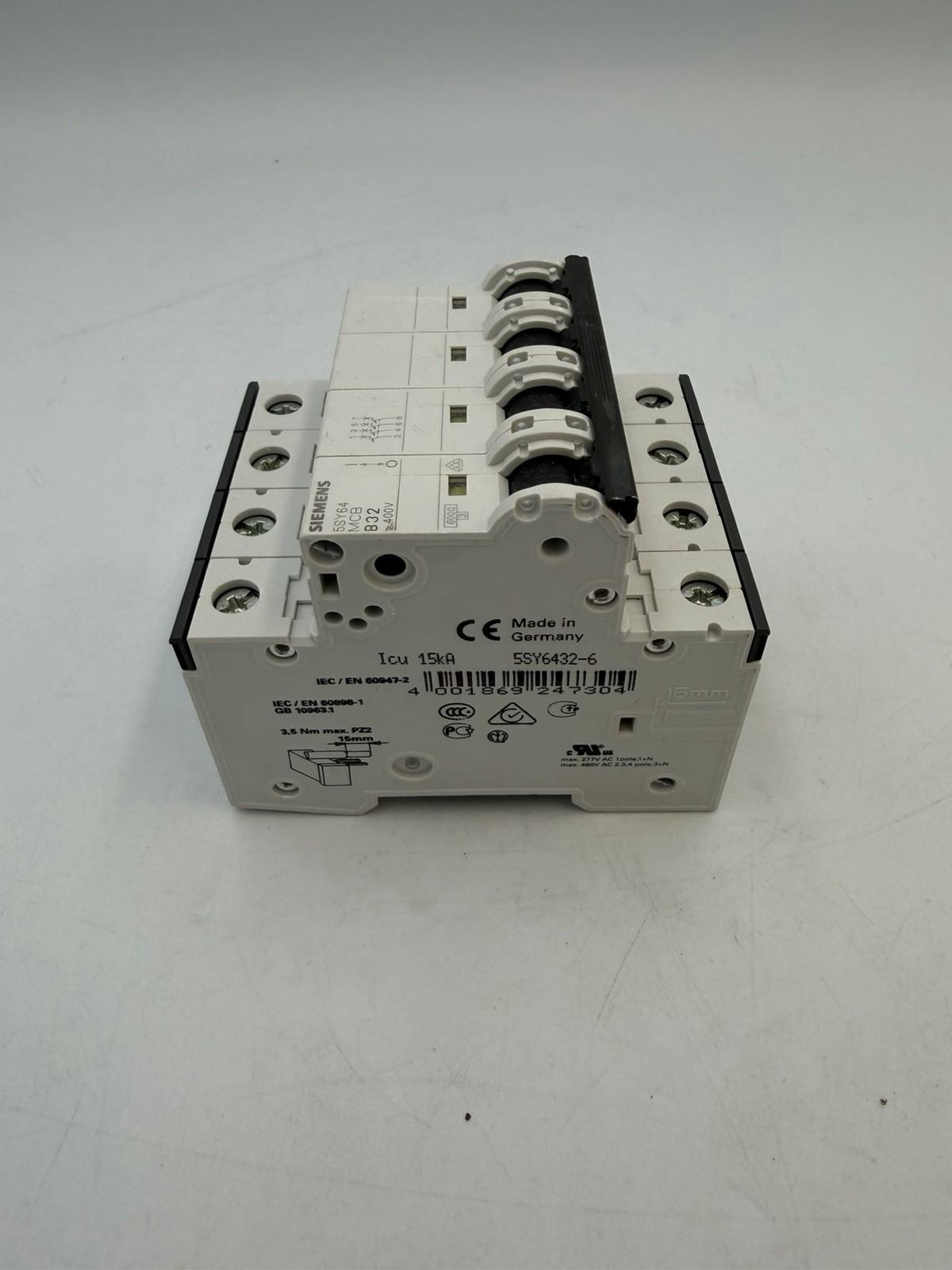 SUP PTOR 5SY6 4P 480V 32A 5K B-TRIP