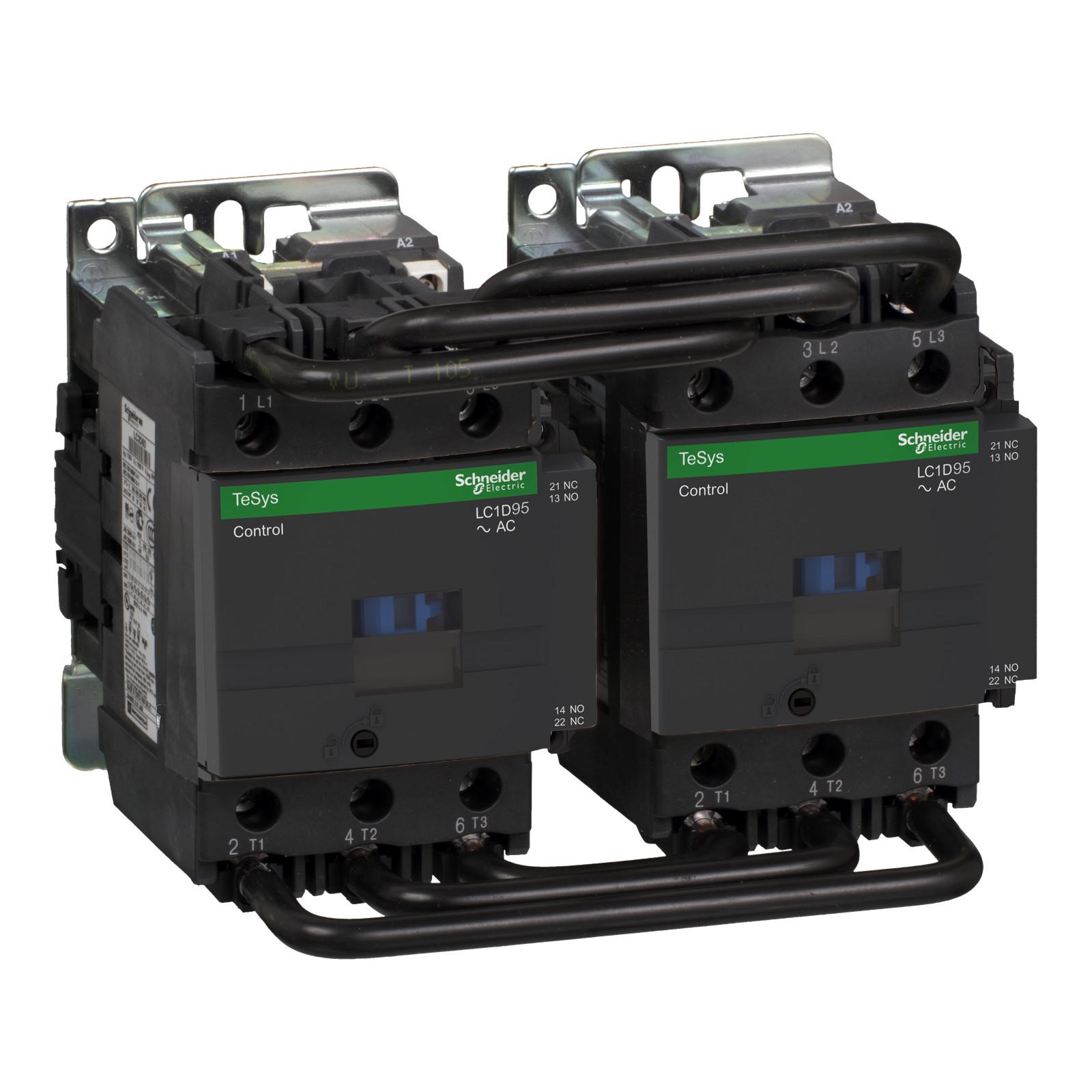 TeSys Deca reversing contactor - 3P(3 NO) - AC-3/AC-3e - <= 440 V 95 A - 48 V AC coil