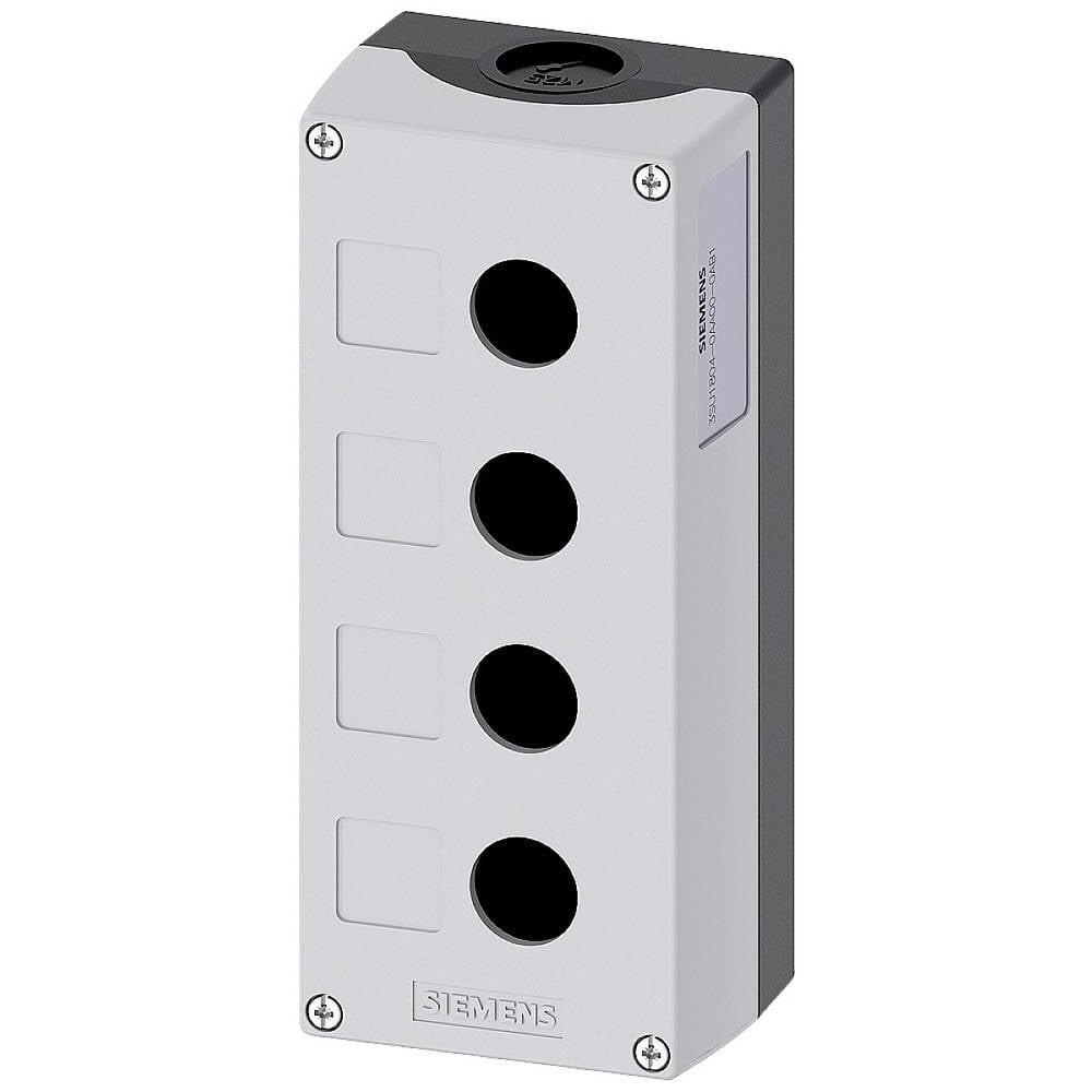 ENC PLASTIC, GREY TOP, 4 HOLE, 22MM, EMPTY