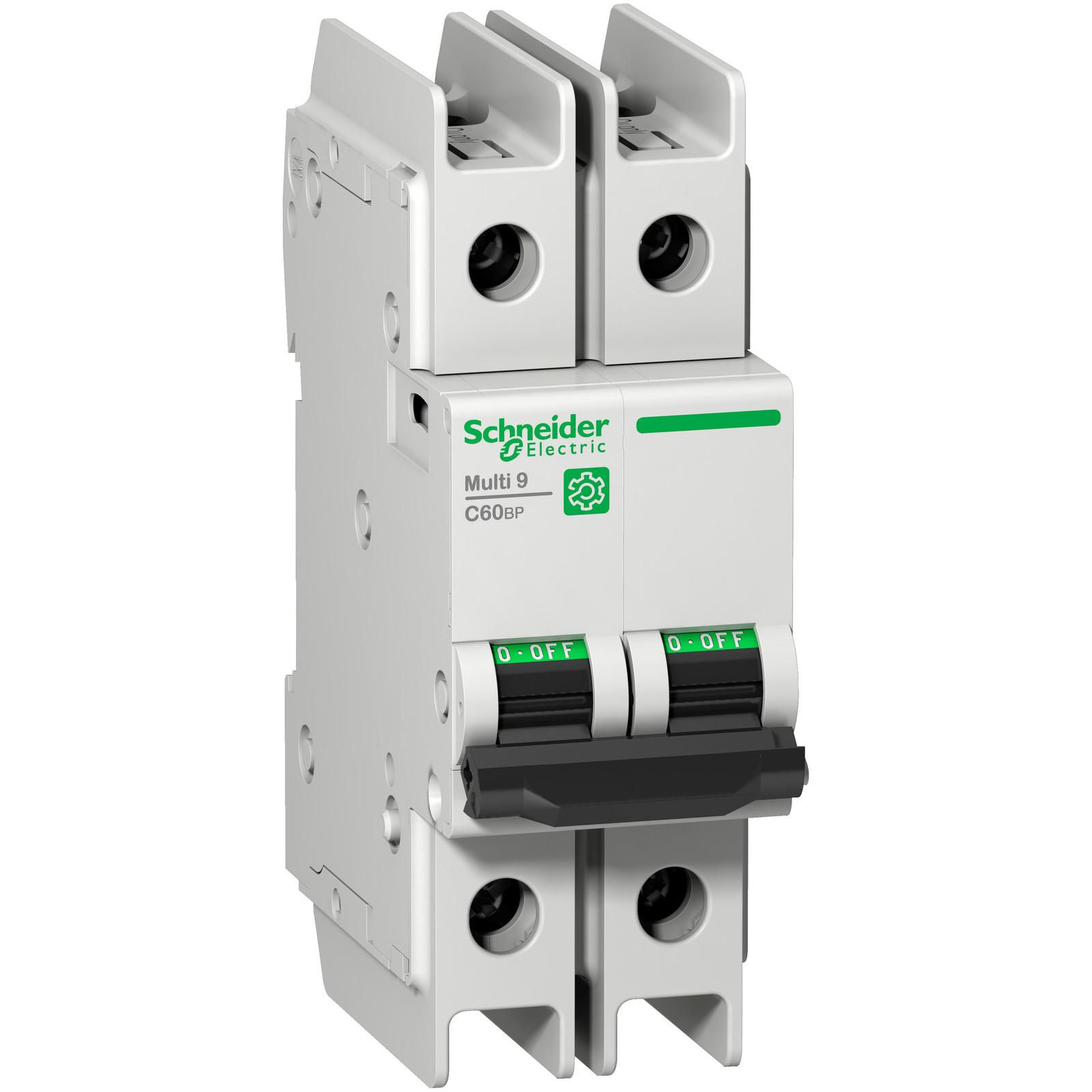 Miniature circuit breaker (MCB), Multi9 C60BP, 2P, 8A, C curve, 10kA (UL489), 10kA (IEC/EN 60947-2)