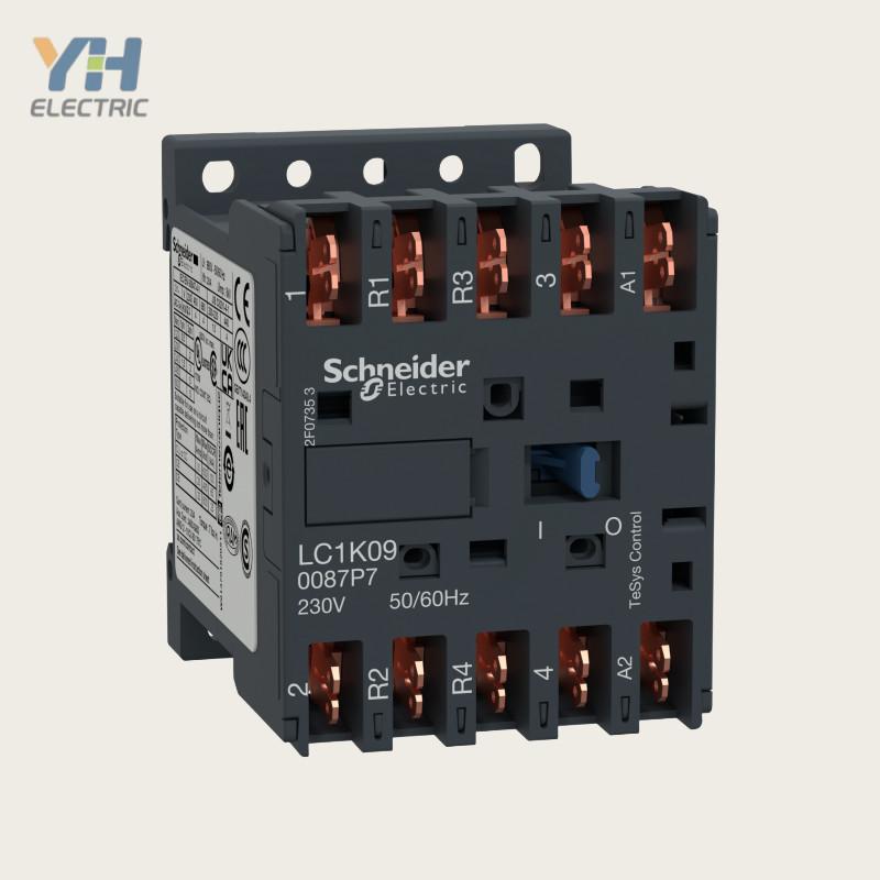 Contactor, TeSys K, 4P, 2 NO + 2 NC, AC-1, lt or eq to 440V 10A, 220 to 230VAC coil