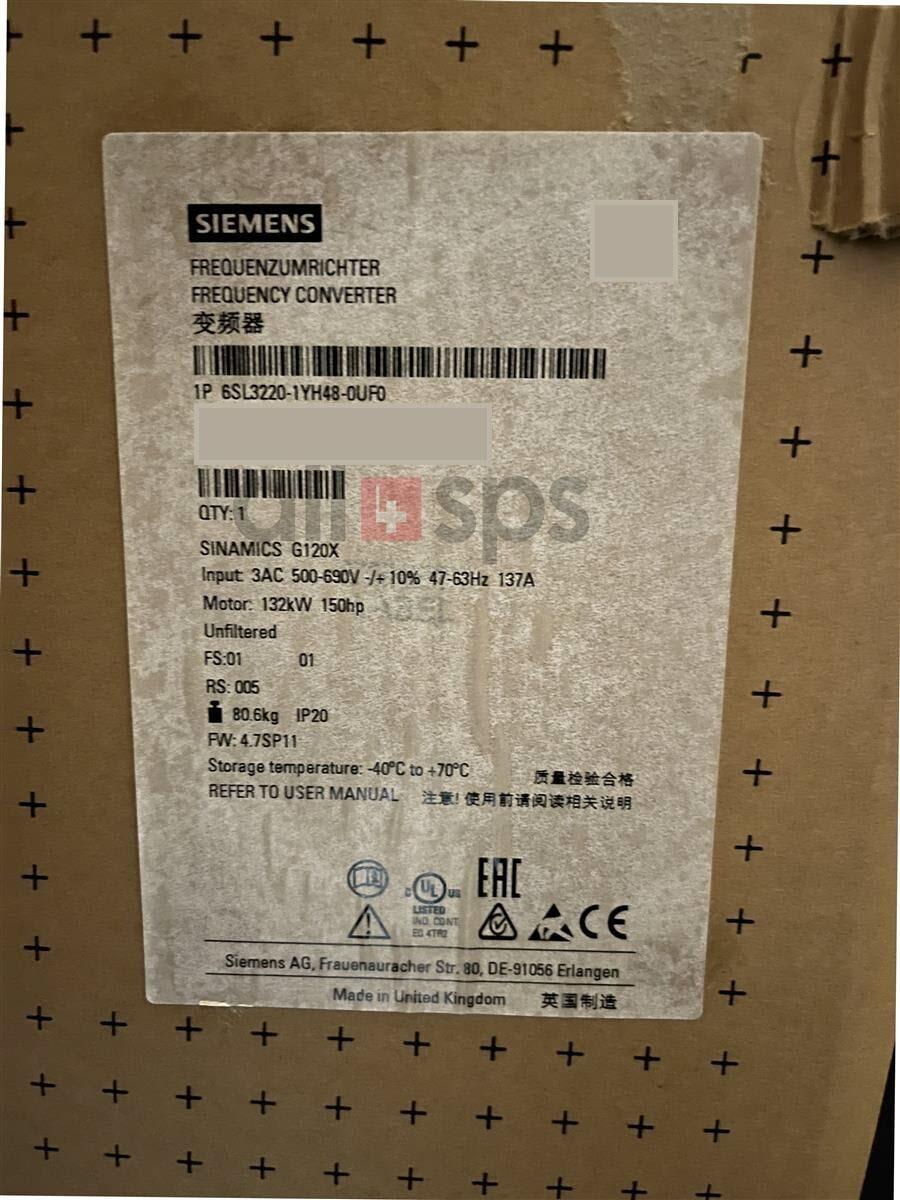 G120X IP20 500...690V 132kW FSF UF