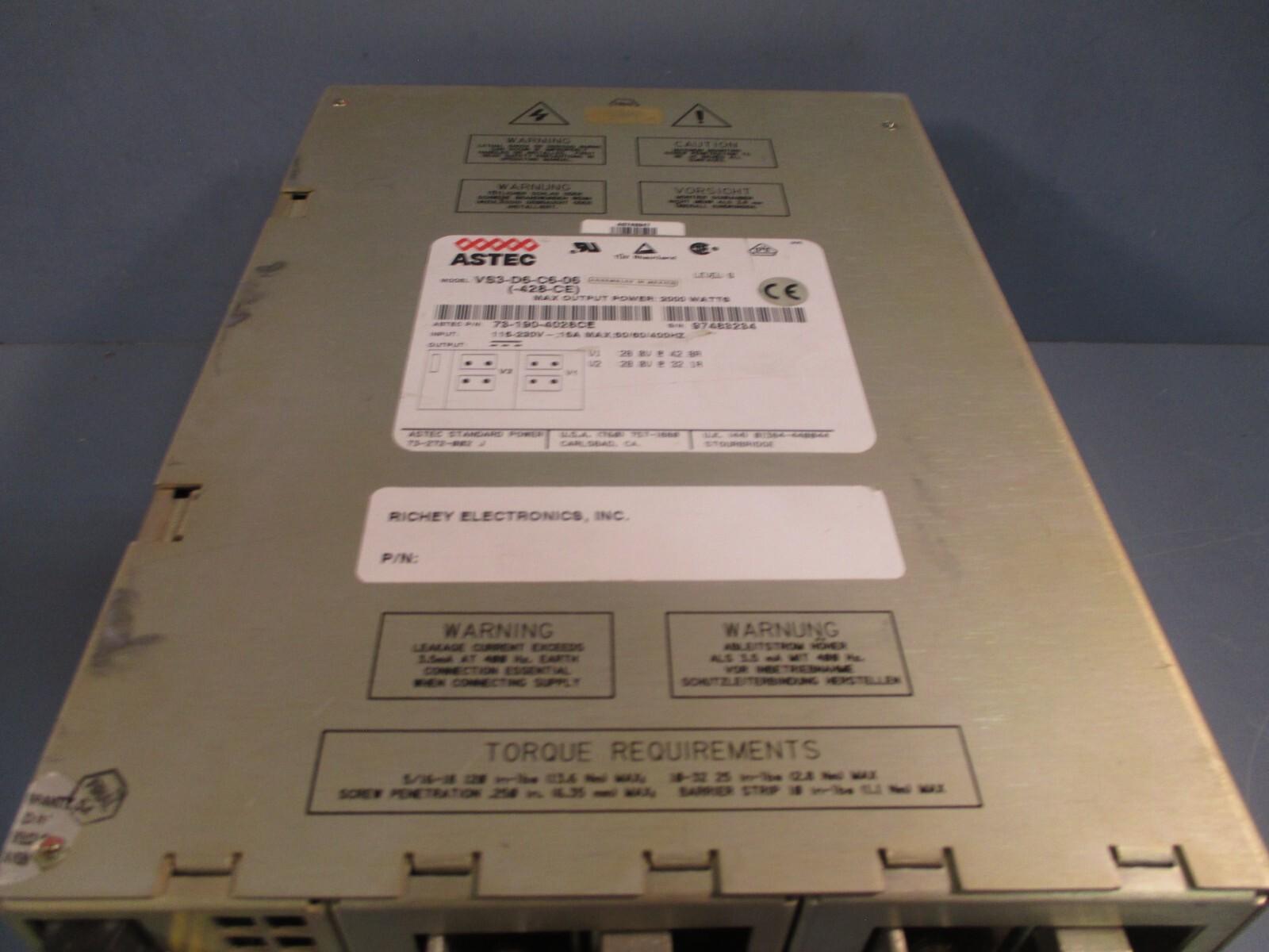 Power Supply Module 115-230v Max Output 2000 Watts VS3-D6-C6-06-428-CE