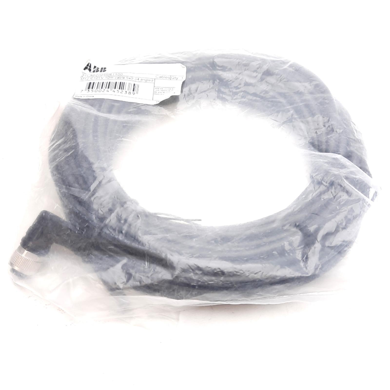 M12-C101V 10m cable angled M12-5 fem.con