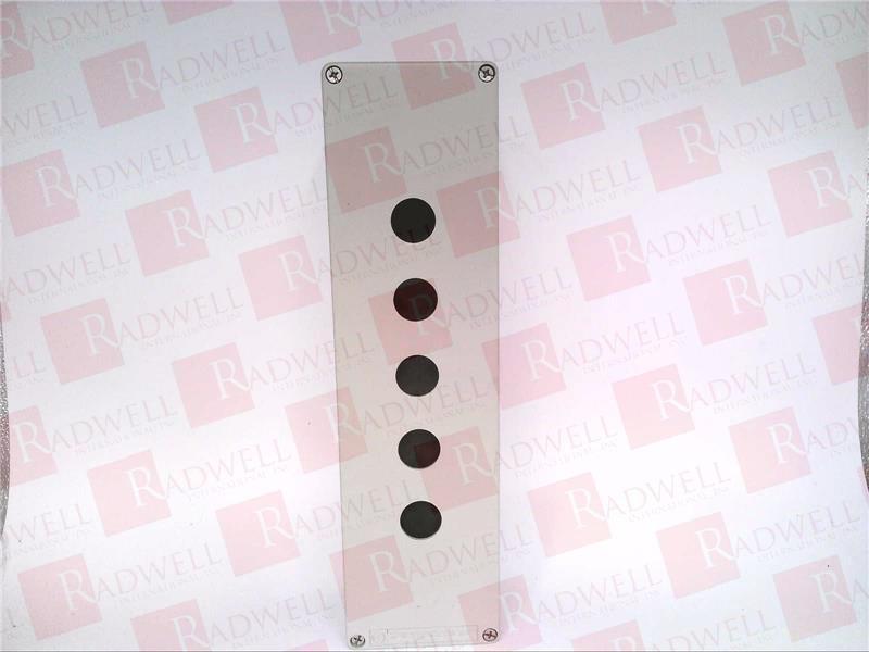 Die-cast empty control station, Harmony XAP, zinc alloy, grey, 5 cut-outs, 22mm 85 x 310 x 77 mm